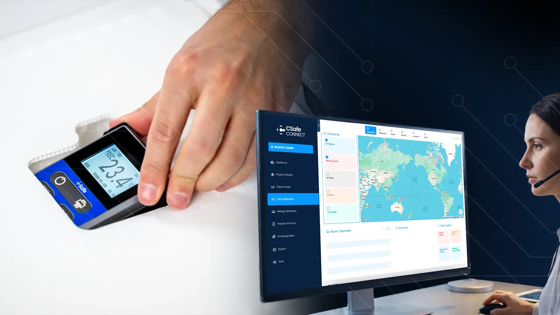 TracSafe RLT sending data to Csafe Connect